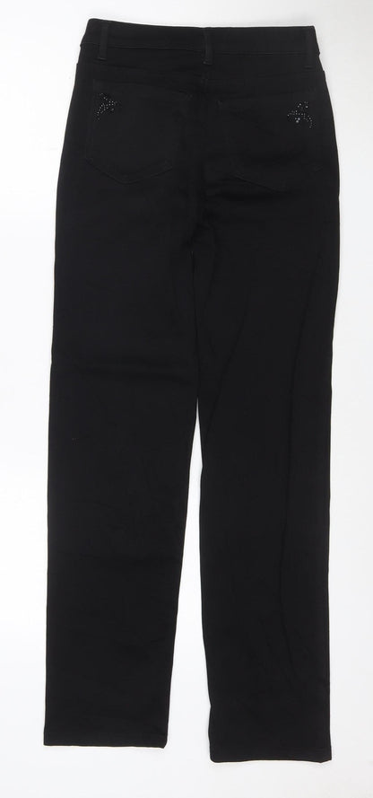 Marks and Spencer Women’s Black Straight Jeans Size 8 Regular Stretch Denim