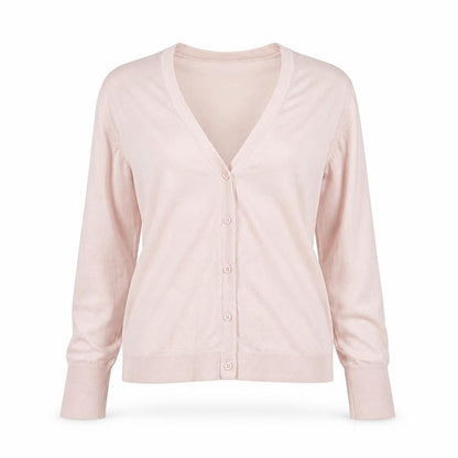 Jigsaw Women's Pink Wool V-Neck Button Cardigan Size S