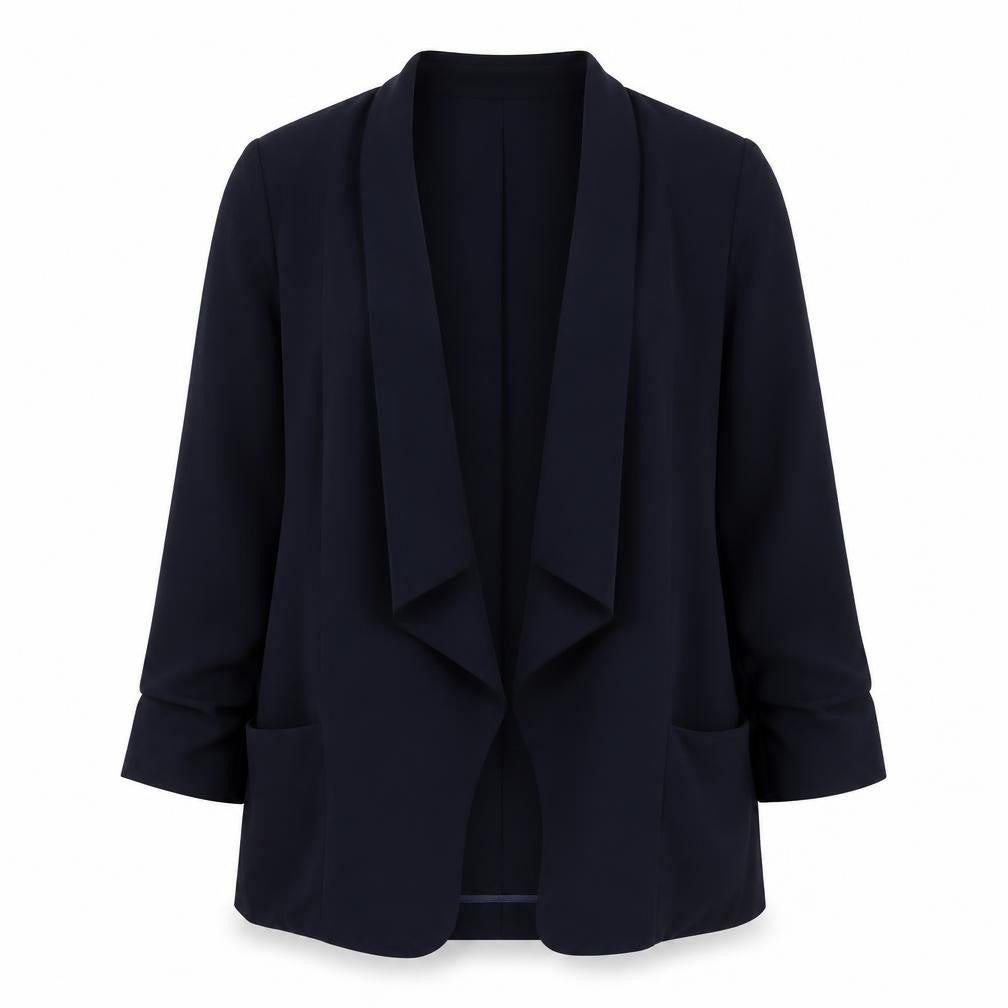 Marks & Spencer Womens Blue Size 12 Shawl Blazer Jacket