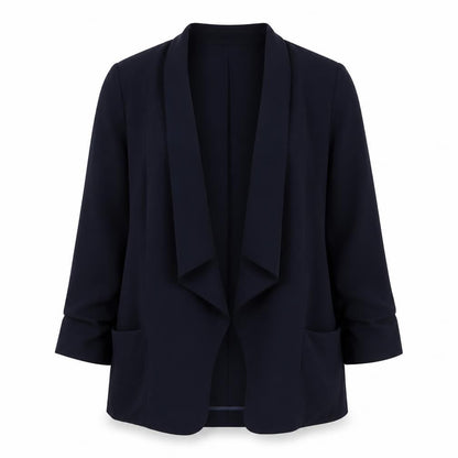 Marks & Spencer Womens Blue Size 12 Shawl Blazer Jacket