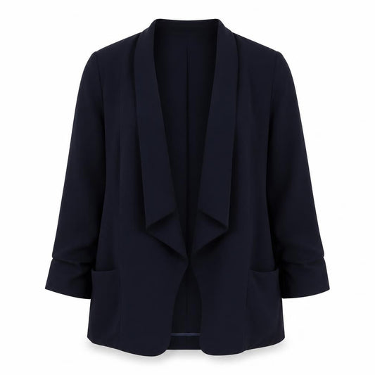 Marks and Spencer Womens Blue Size 12 Shawl Blazer Jacket