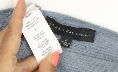 Joan Vass Women’s Blue Relaxed Pullover Jumper Size S