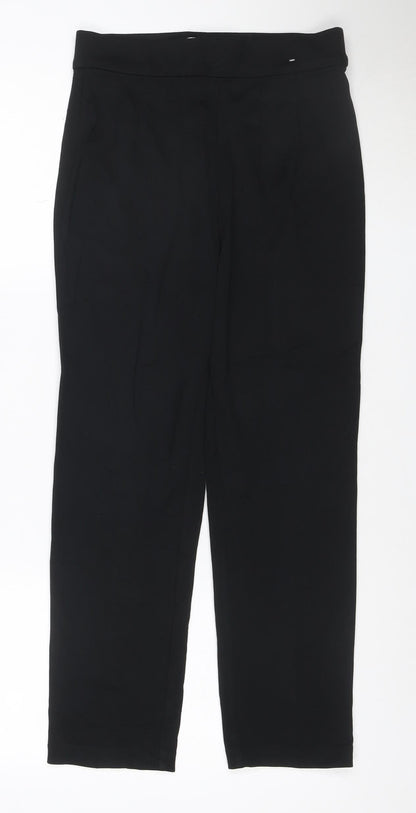 Marks and Spencer Womens Black Size 8 Slim Fit Stretch Trousers