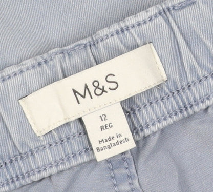 Marks and Spencer Women's Blue Tapered Regular Fit Jeans Size 12