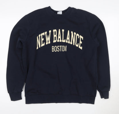 New Balance Men's Blue Small Crew Neck Pullover Sweatshirt