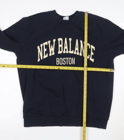 New Balance Men's Blue Small Crew Neck Pullover Sweatshirt