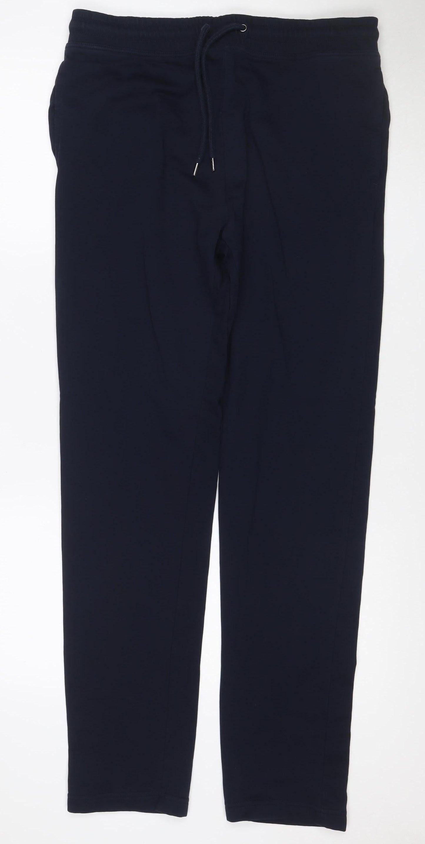 Marks and Spencer Mens Blue M Long Jogger Trousers Cotton Blend