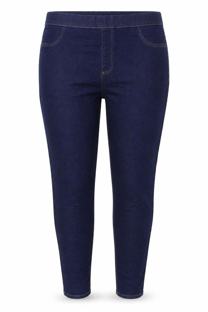 Marks and Spencer Women's Blue Dark Indigo Jegging Jeans Size 18 Long