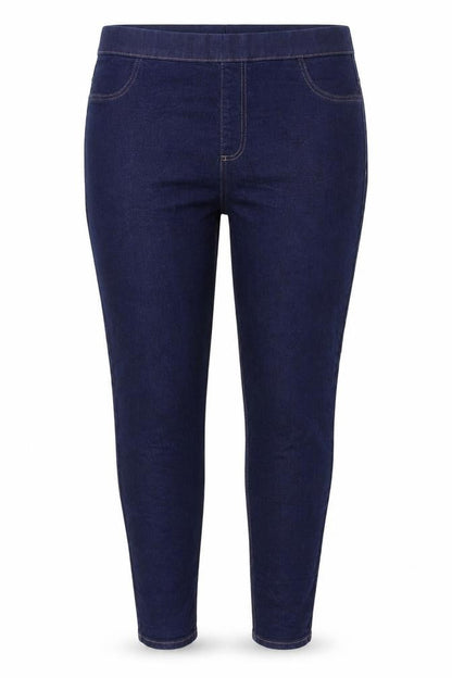 Marks and Spencer Women's Blue Dark Indigo Jegging Jeans Size 18 Long