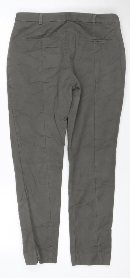 Oasis Green Lyocell Slim Fit Chino Trousers Size 10