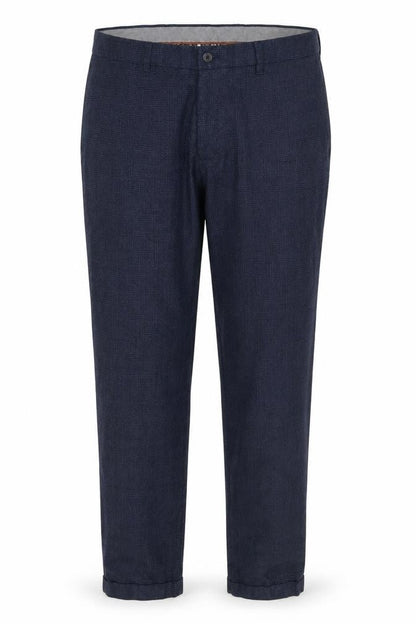 Next Men's Blue Check Dress Pants 34W 31L Regular Fit Trousers