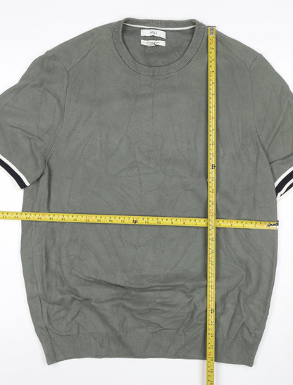 Marks and Spencer Mens Grey XL Cotton Modal Crew Neck Short Sleeve T-Shirt