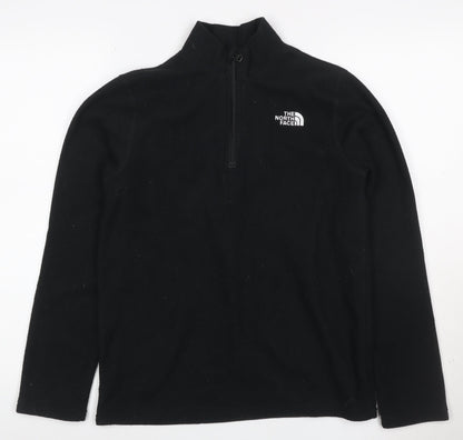 The North Face Boys Black Fleece 1/4 Zip Pullover Hoodie XL