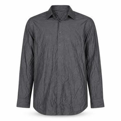 Marks & Spencer Autograph Grey Pure Cotton Men's 16 Regular Fit Long Sleeve Shirt