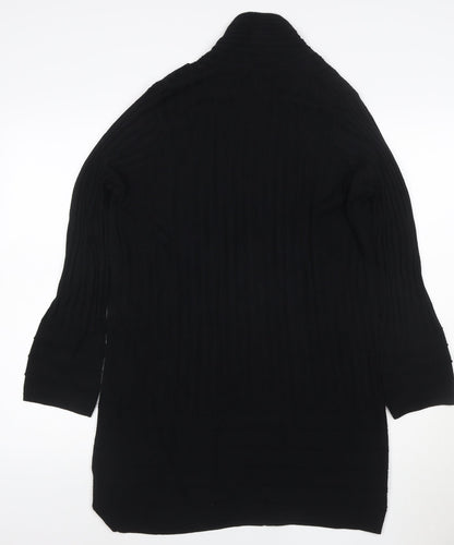 Marks and Spencer Per Una Women’s Black Size 14 Open Ribbed Knit Cardigan