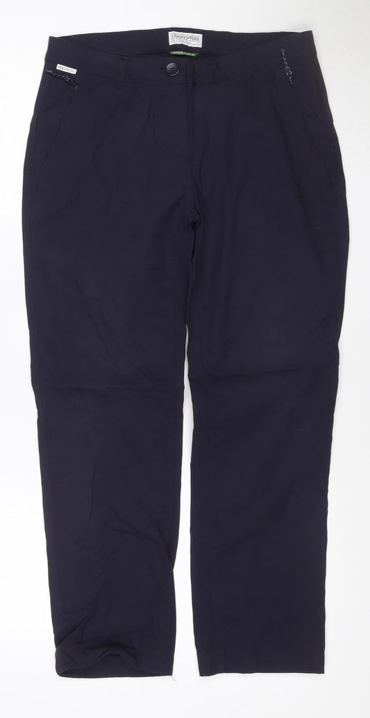 Craghoppers Women's Blue Size 10 Lightweight Travel Trousers