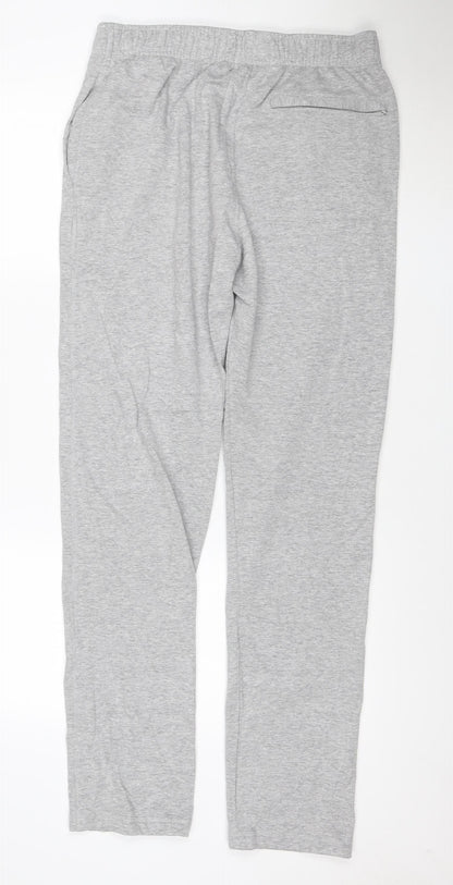 Marks and Spencer Men's Grey Regular Fit Jogger Trousers L
