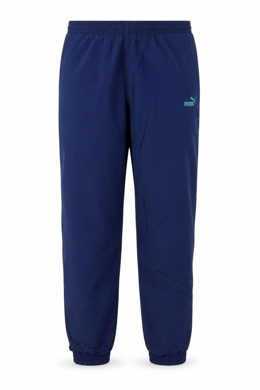 Puma Mens Blue Track Pants L Lightweight Woven Sports Trousers