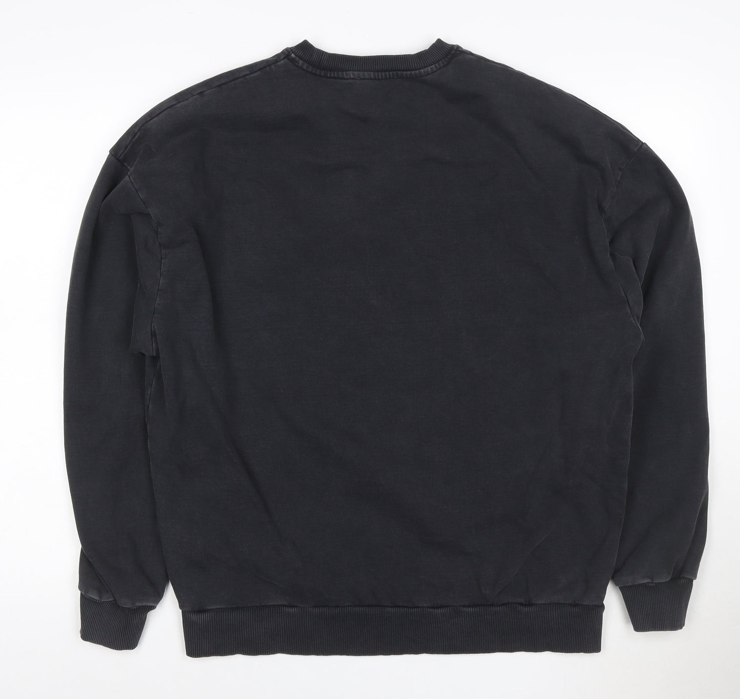 Fiorucci Men's Black L Graphic Print Retro Crew Neck Sweatshirt
