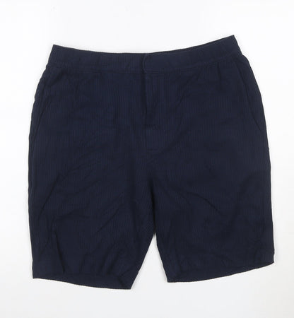 Marks and Spencer Autograph Men's Blue Chino Shorts M Elastic Waist
