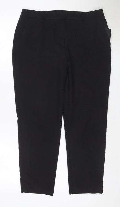 Dorothy Perkins Women's Black Size 12 Straight Stretch Trousers