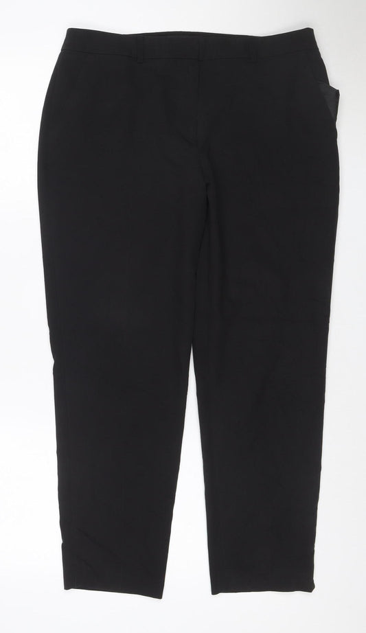 Dorothy Perkins Women's Black Size 12 Straight Stretch Trousers