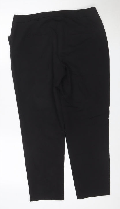 Dorothy Perkins Women's Black Size 12 Straight Stretch Trousers