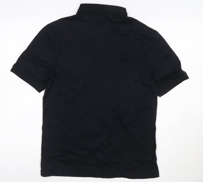 Marks and Spencer Autograph Men's Black Cotton Polo Shirt S