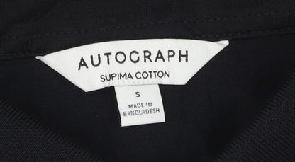 Marks and Spencer Autograph Men's Black Cotton Polo Shirt S