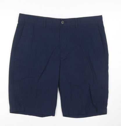 Marks and Spencer Mens Blue 36 Chino Shorts Casual Regular Fit