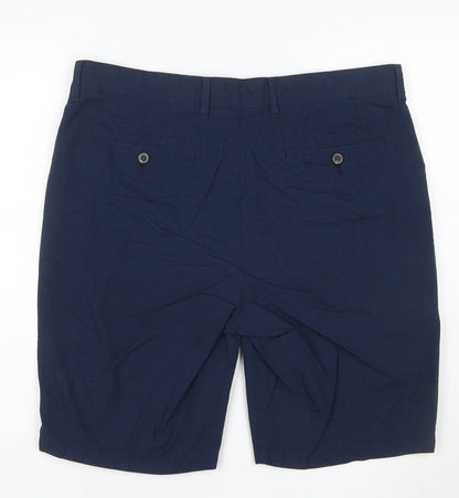Marks and Spencer Mens Blue 36 Chino Shorts Casual Regular Fit