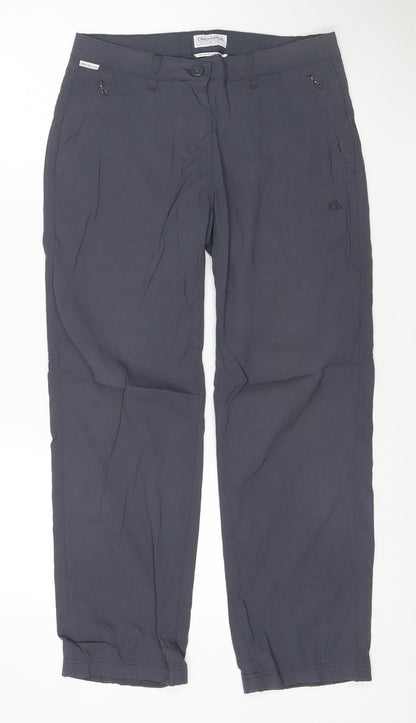 Craghoppers Womens Grey Cargo Travel Trousers Size 10 Regular