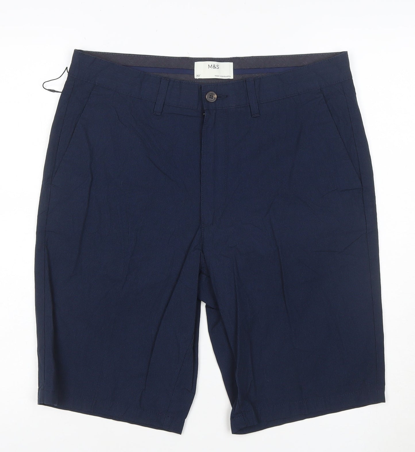 Marks and Spencer Men’s Blue Chino Shorts Size 32 Regular Fit