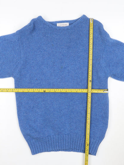 Country Collection Women's Blue Wool Pullover Jumper M