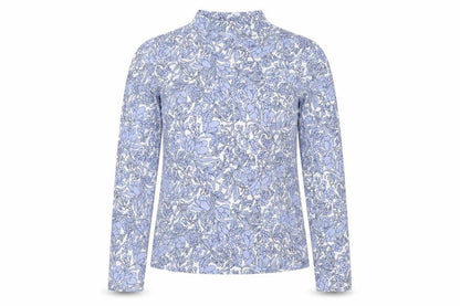 Marks and Spencer Women's Multicoloured Floral Mock Neck Long Sleeve Top Size 10