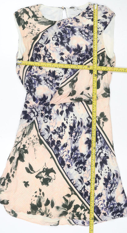 Reiss Women's Multicoloured Floral Sheath Dress Size 12