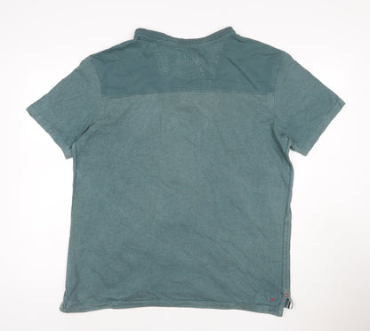 Fat Face Men’s Green Cotton Polo Shirt Size L Short Sleeve