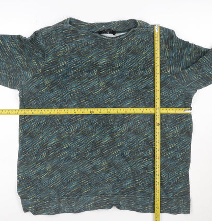 Jaeger Women’s Multicoloured Cotton Pullover Sweatshirt Size M