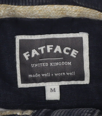 FatFace Men's Blue 1/4 Zip Cotton Henley Sweatshirt Size M