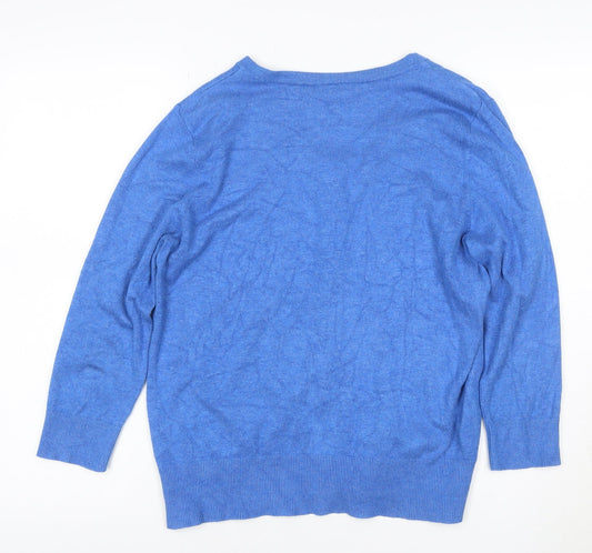 Wallis Womens Blue Size 14 Lightweight Knit Cardigan