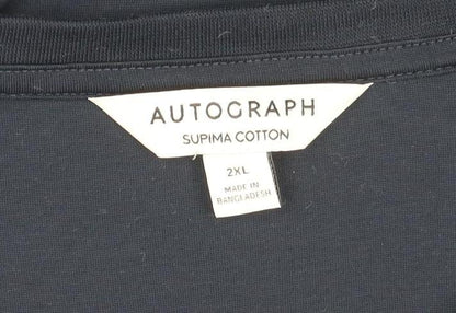 Autograph Men’s Blue 2XL Supima Cotton Crew Neck T-Shirt