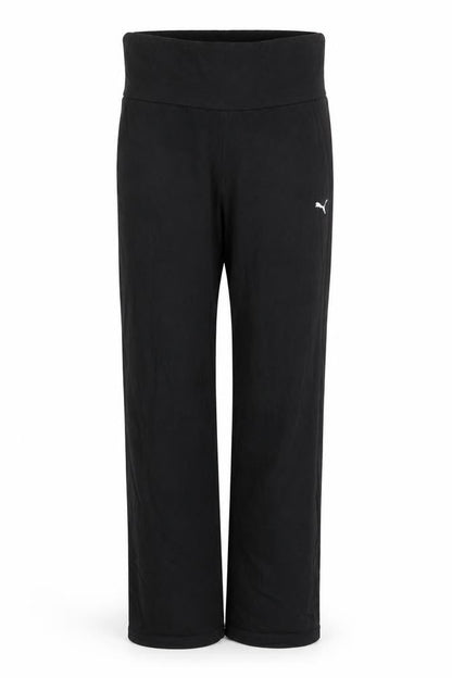Puma Womens Black Size 8 Track Pants Elastic Waist Activewear