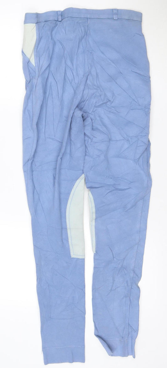 Caldene Womens Blue Cotton Blend Riding Trousers UK 12