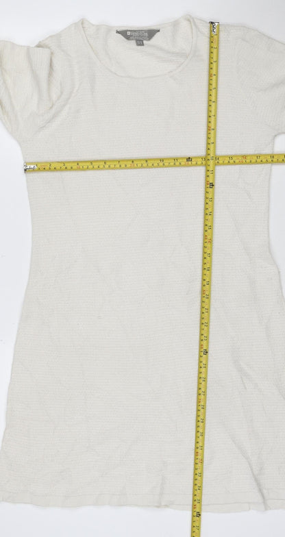 Mountain Warehouse Women Ivory Knit Shift Dress Size 14 Long Sleeve
