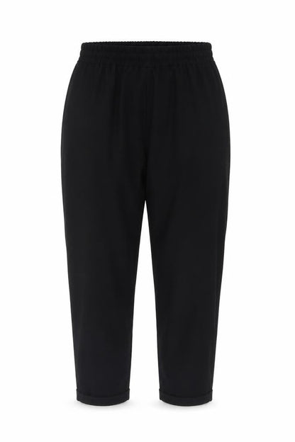 Stradivarius Women’s Black Tapered Elastic Waist Trousers Size S