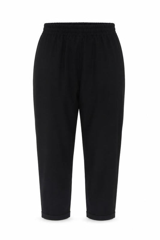 Stradivarius Women’s Black Tapered Elastic Waist Trousers Size S