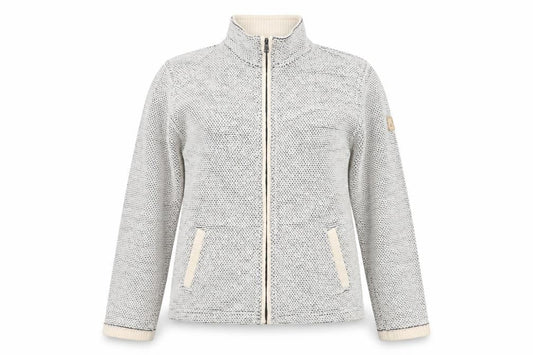 Weird Fish Women's Grey Cotton Blend Full Zip Jacket Size S