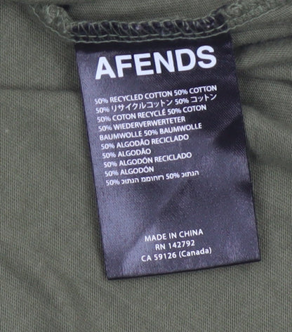 Afends Men’s Green Recycled Cotton Graphic T-Shirt Size L