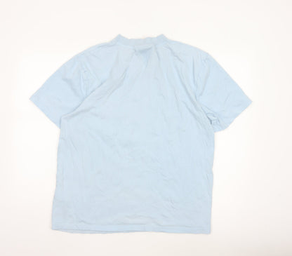Umbro Mens Light Blue XL Cotton Short Sleeve Sports T-Shirt