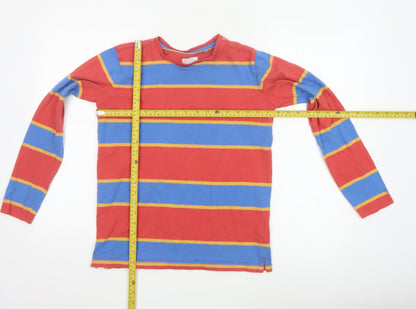 FatFace Boys Red Striped Long Sleeve Cotton T-Shirt 12-13 Years